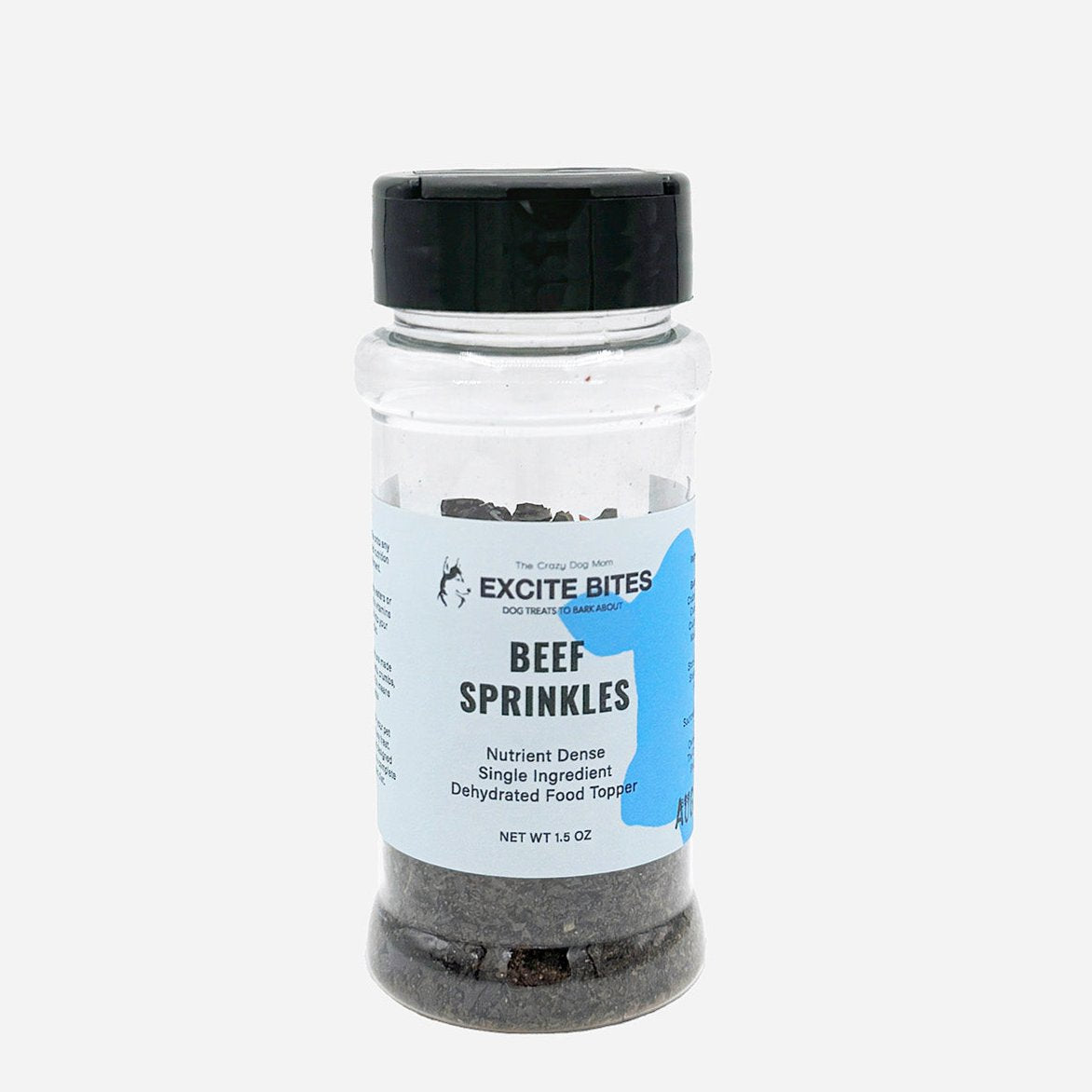 Beef Liver Sprinkles in a shaker container