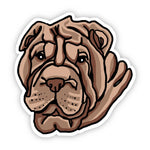 Isolated vinyl Shar-Pei dog sticker
