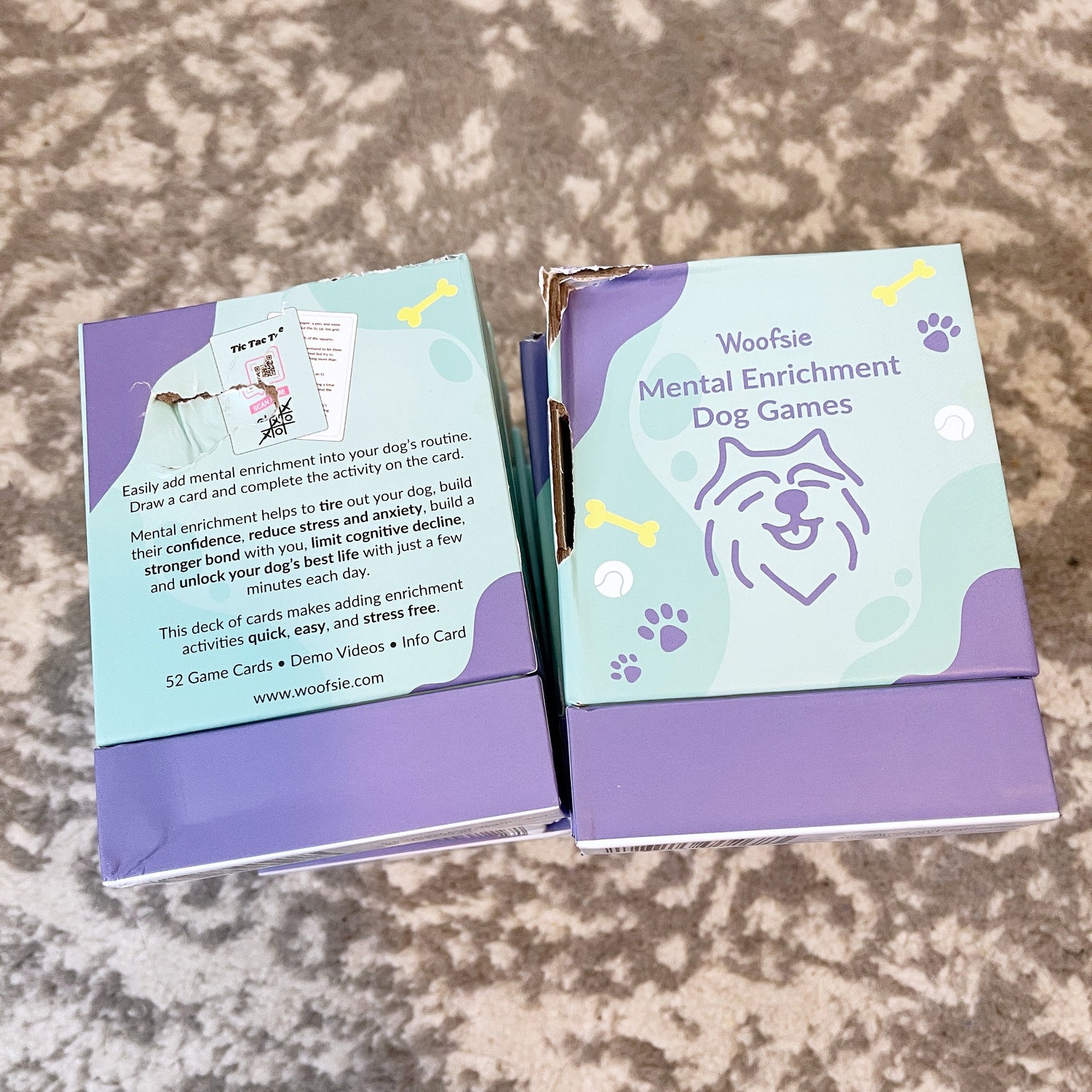 (DAMAGED) Mental Enrichment Dog Games Deck