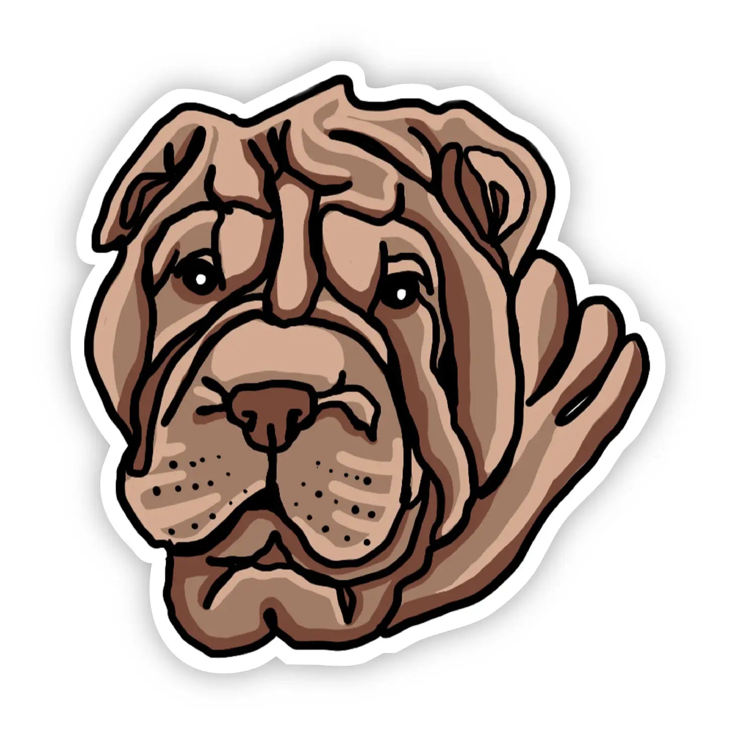 Isolated vinyl Shar-Pei dog sticker