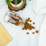 Turkey Turmeric Bites in a glass mason jar